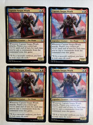 4x Mtg Commander Legends Captain Vargus Wrath NM/M Magic The Gathering