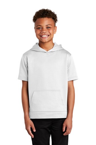 Sport-Tek YST251 Youth Polyester Sport-Wick Fleece Short Sleeve Hooded Pullover - Picture 40 of 45