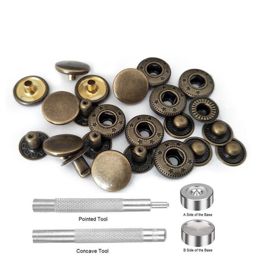 Metal Press Stud Snap Button Popper Fastener for Leather Clothes Jacket Repair - Picture 17 of 22