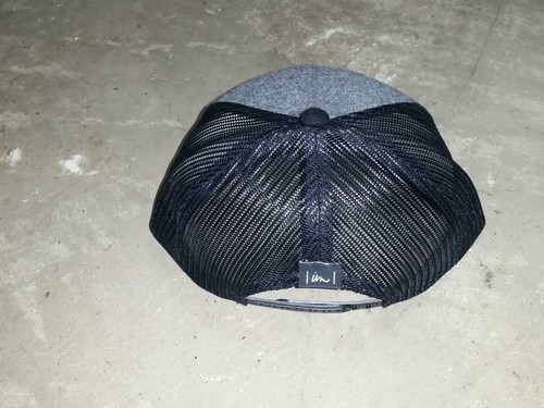 IMPERIAL MOTION Cap Trucker Hat Cursive Logo Snapback Gray Black Mesh Adjustable - Picture 3 of 5