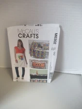 McCall's  Craft Pattern #M6302  Quilt, Pillow, Runner, Apron & Coasters UNCUT