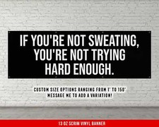 Motivational Vinyl Banner - Home Gym Wall Art Decor