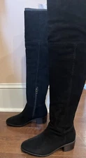 COACH Lucia Split NEW Women’s Boots Tall Suede Leather Black Size 7