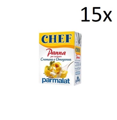 15x Parmalat Panna chef per cucinare Kochcreme creme fur Koch 200ml 