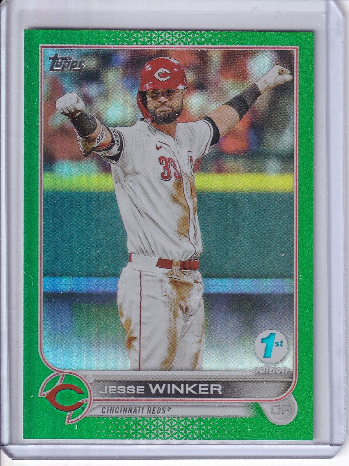 2022 Topps Series 1 1st Edition Green /150 Jesse Winker #81