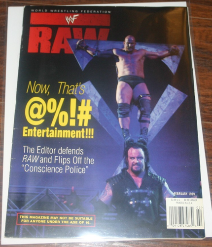 WWE RAW WRESTLING MAGAZINE FEBRUARY 1999 WWF Stone Cold Steve Austin Undertaker