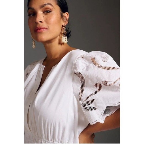 Anthropologie The Somerset Maxi Dress Cutwork Edition White Eyelet Size 1X - Picture 3 of 13