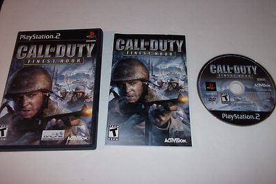 Call of Duty Finest Hour PlayStation 2 PS2 - Black Label - Complete - FREE SHIP