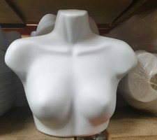 NEW WHITE FEMALE HANGING HALF BODY TOP BRA MANNEQUIN DISPLAY 
