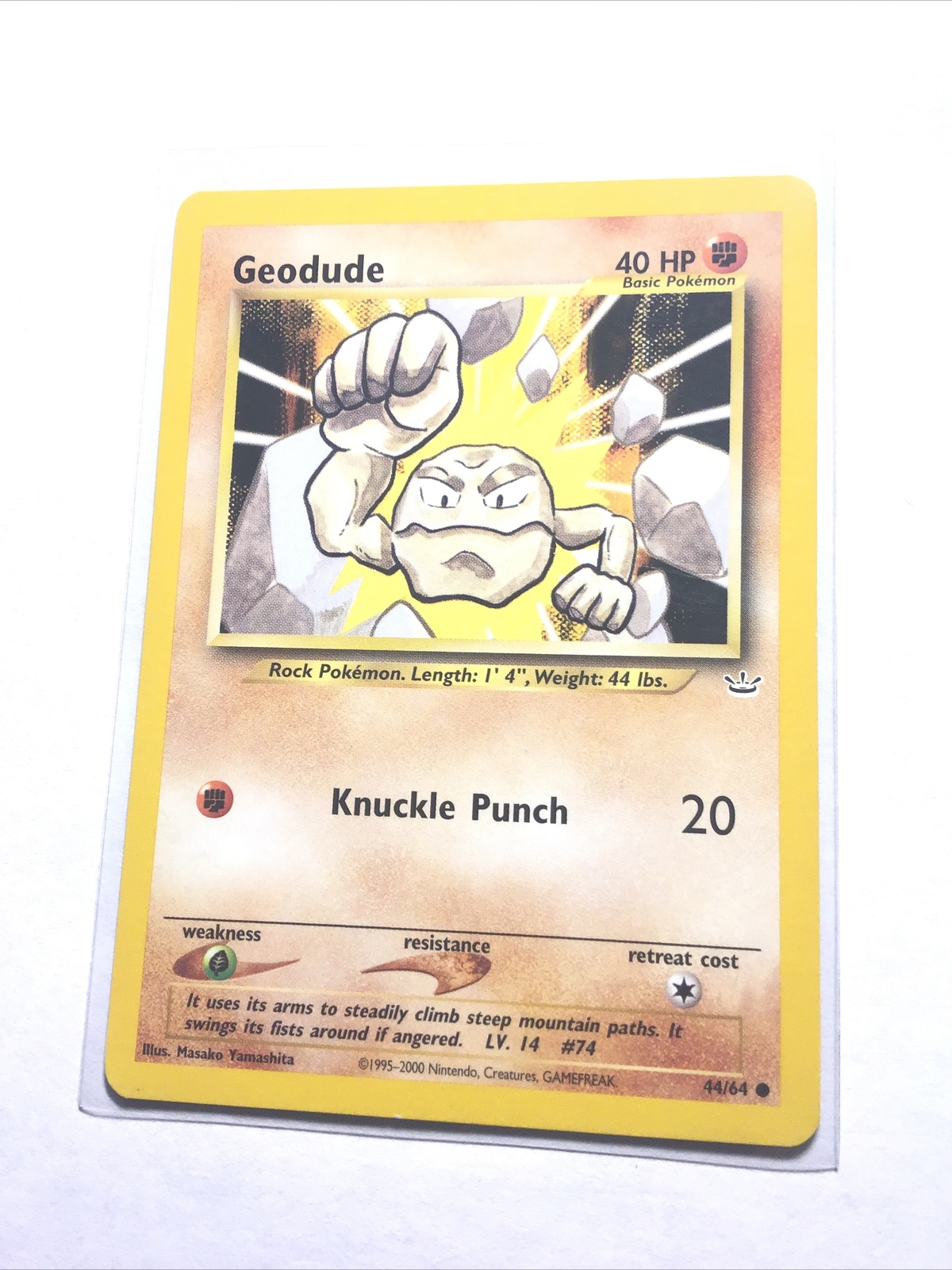 GEODUDE - Neo Revelation Set - 44/64 - Common - Pokemon Card - Unlimited - NM