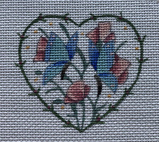 Melissa Shirley MSD Butterfly Heart Handpainted Needlepoint Canvas 315-F Flowers