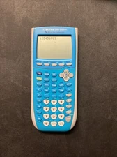 TI-84 Plus Silver Edition Light Blue Graphing Calculator With Case
