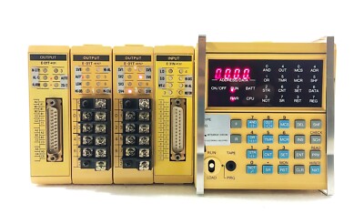 KOYO ELECTRONICS PROGRAMMABLE CONTROLLER E-01B-4130 PLC WITH INPUT OUTPUT MODULE