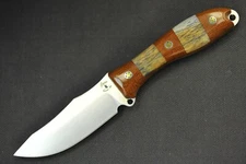 Busse Custom Elmax Variant .10" Saber Satin Blade, Micarta G-rexed Bone Handle 