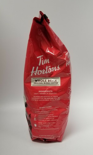 Tim Hortons Whole Bean Coffee - 32 oz whole bean medium roast arabica coffee Red - Picture 3 of 12