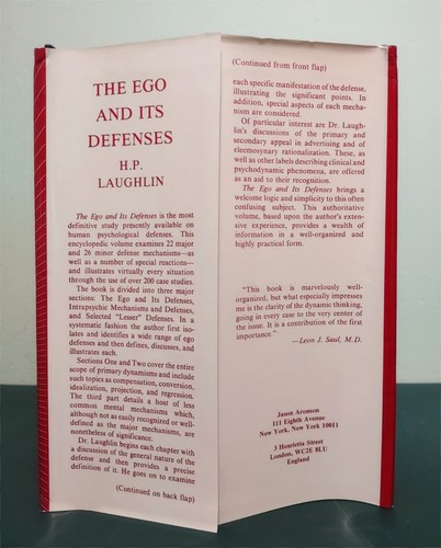 RARE SIGNED The Ego And Its Defenses HP H.P. Laughlin 2nd Edition 1979 HB - Picture 4 of 13