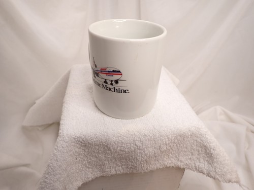 VTG American Airlines DC 10 THE ON TIME MACHINE AIRPLANE Ceramic Coffee Cup Mug - Picture 3 of 4