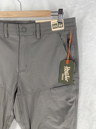 Howler Bros Pants Mens 33x32 Gray Shoalwater Tech Stretch Ripstop NEW $109 - Imagen 4 de 14