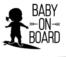 Baby On Board Sticker Decal Kid Baby In Car Rear Truck Liftgate Windows Decorate