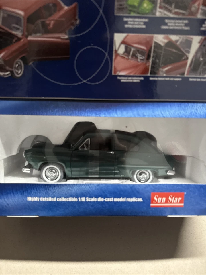 SUN STAR PLATINUM 1951 KAISER HENRY J Coral Metallic 1:18 DIECAST MODEL CAR  #38 - Image 3 of 4