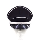 WWII German Elite Officer Wool Hat Officer Visor Cap Silver Cord Black Size 57