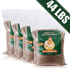 44 LBS Bulk Dried Mealworms Non-GMO for Birds Chickens Hen Fish Reptile Turtles