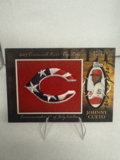 2010 Topps - Jumbo Packs Manufactured Hat Logo Relic Johnny Cueto Game Used  /99