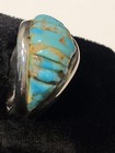 Pete Sierra Navajo Ring Turquoise Sterling Silver Sz 11.5 Cobblestone — photo 8