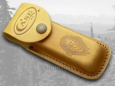 Case xx Large Brown Leather Job Case Belt Sheath for Pocket Knives 9027