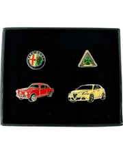 Vintage Set of 4 Alfa Romeo Lapel Pins