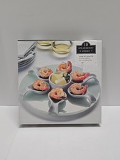 10 Strawberry Street 8 Piece Tasting Set W/ 10" Lazy Susan Rotating Glass Tray