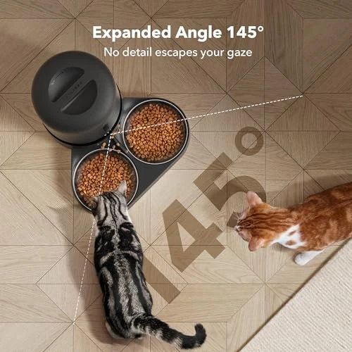 PETLIBRO AUTOMATIC CAT FEEDER CAMERA FOR TWO CATS 1080P HD VIDEO, 5L - BLACK - Image 4 of 4