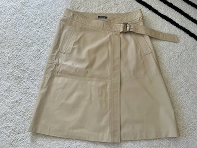 Strenesse Eleganter weicher Lederrock beige Gr. 38, STRENESSE, Vintage Stil, A ...