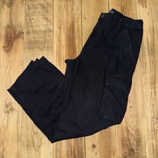 Aeropostale Women's Black Utility Cargo Pants Size M Elastic Waist