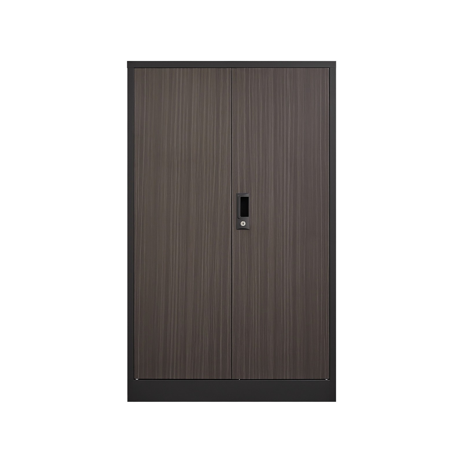 Foldable Metal Storage File Filing Cabinet 2 Locking Doors 2 Adjustable Shelves