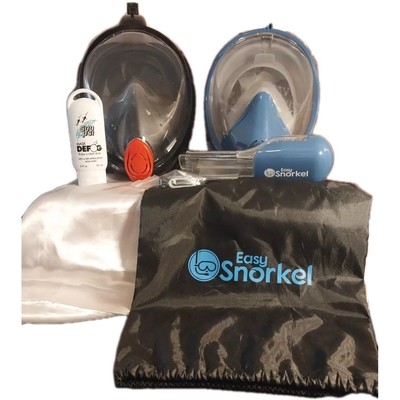 2 Full Face Easy Snorkel Mask 180°  View, Easy Airflow System 1- S/M , 1 -Lg
