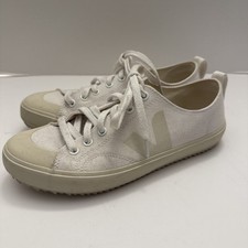 Veja WATA Low Canvas Sneakers White with Tan Women s US 7 EU 38 Casual