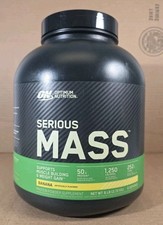 6lb Optimum Nutrition Serious Mass High Protein Muscle Building Banana BB 10/27 6.49 per gallon
