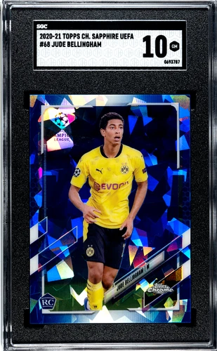 Jude Bellingham 2020-21 Topps Chrome Sapphire Rookie SGC 10 68
