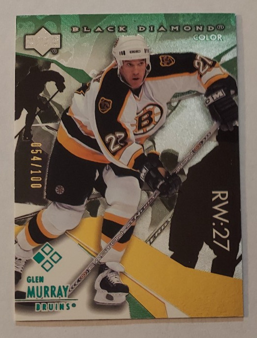 Glen Murray (Bruins) 2003-04 Upper Deck Black Diamond hockey GREEN /100
