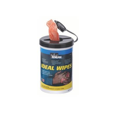 Ideal 38-500 Multi-Purpose Wipes 12 x 9'' 82 Count Heavy Duty Grease Dirt Grime