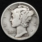1929-D Mercury Dime Very Good (VG) Denver Mint