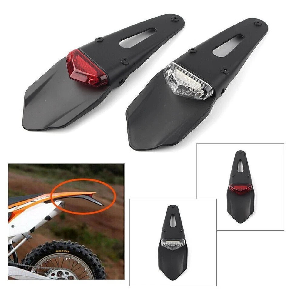 Luz trasera universal para moto guardabarros 12V LED todoterreno Foto 2 de 4