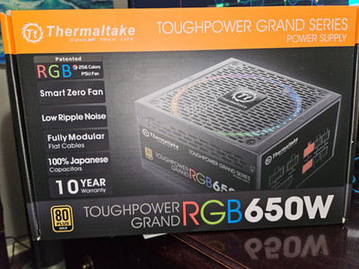 Thermaltake Toughpower Grand RGB 80 Plus Gold 650W Fully Modular Power Supply