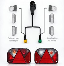 Anh&auml;nger Beleuchtung Set R&uuml;ckleuchten Multipoint 2 mit Kabelbaum 6,5m 13-polig