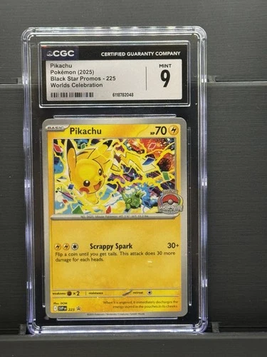 CGC 9 Pikachu 225 World Championships Promo Pokemon Card SVP Worlds