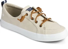 Sperry Women's Crest Vibe Linen Sneaker Oat - 13934046 (STS98644), Linen/Oat