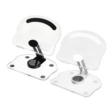 2 PCS Acrylic Tablet Stand,Acrylic Tablet Holder Adjustable Foldable,White Black