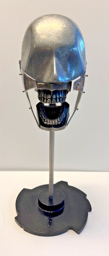 Antique Aluminum Teaching Dental Phantom Human Head Skull with Stand