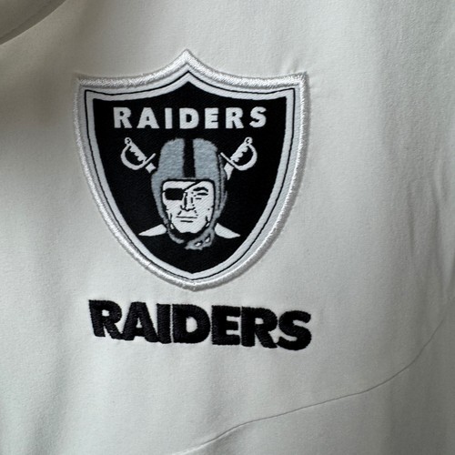 Nike NFL Las Vegas Raiders Men's XL Long Sleeve Quarter Zip White Pull Over - Picture 6 of 6